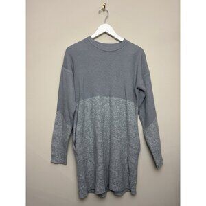 Womens Lululemon Restful Intensions Sweater Size 10 Ribbed Cashmere Wool Grey